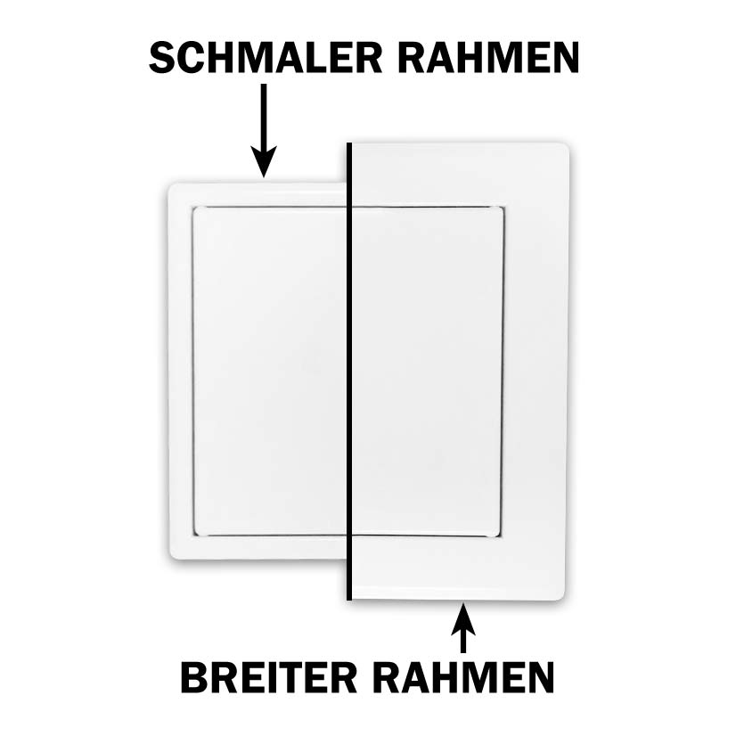 Einwurftür Metall - Weiß - einwandig - ohne Dichtung - eckig/eckig/rund - ⌀ 250 mm