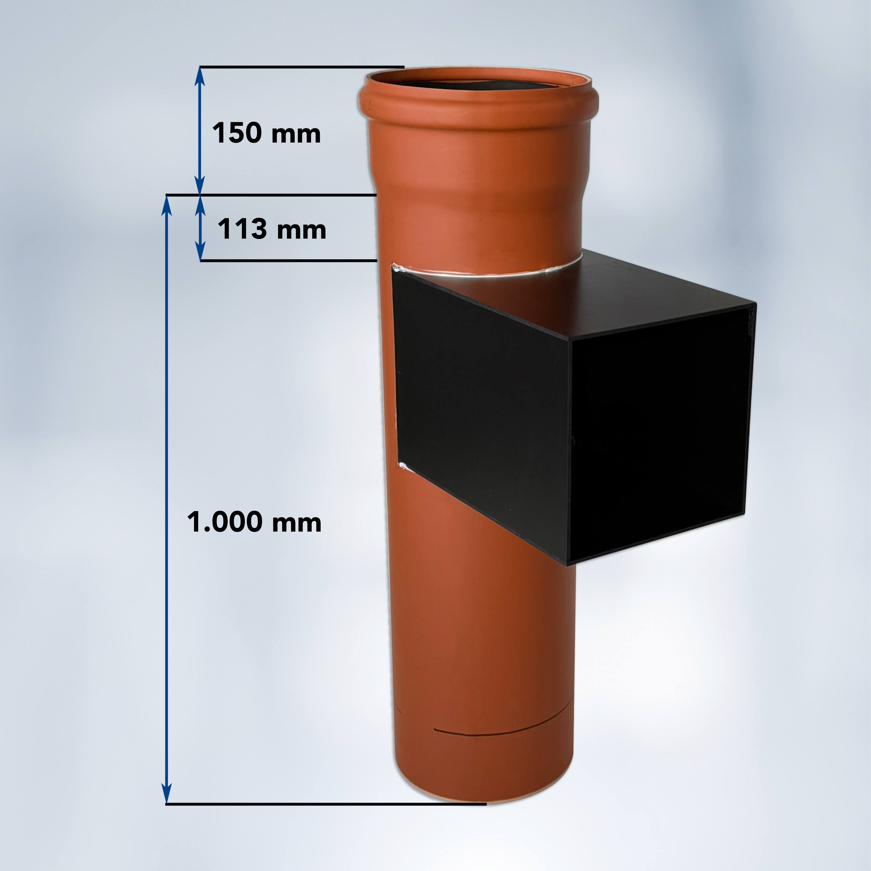 Schurrenrohr – fertig verklebt in versch. Größen aus ABS-PVC