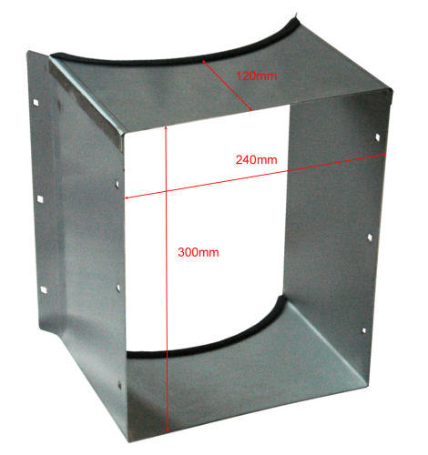 KG-Rohr Anbau-Schurre 240x300 mm